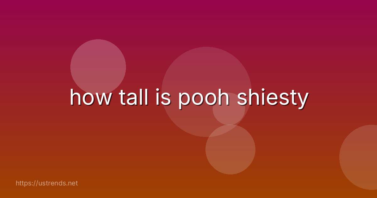 how tall is pooh shiesty