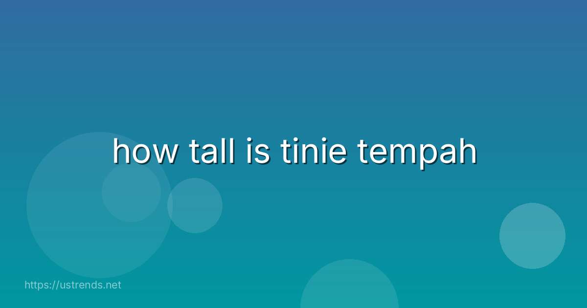 how tall is tinie tempah