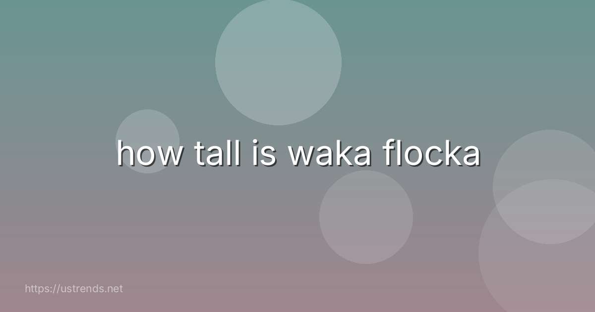 how tall is waka flocka