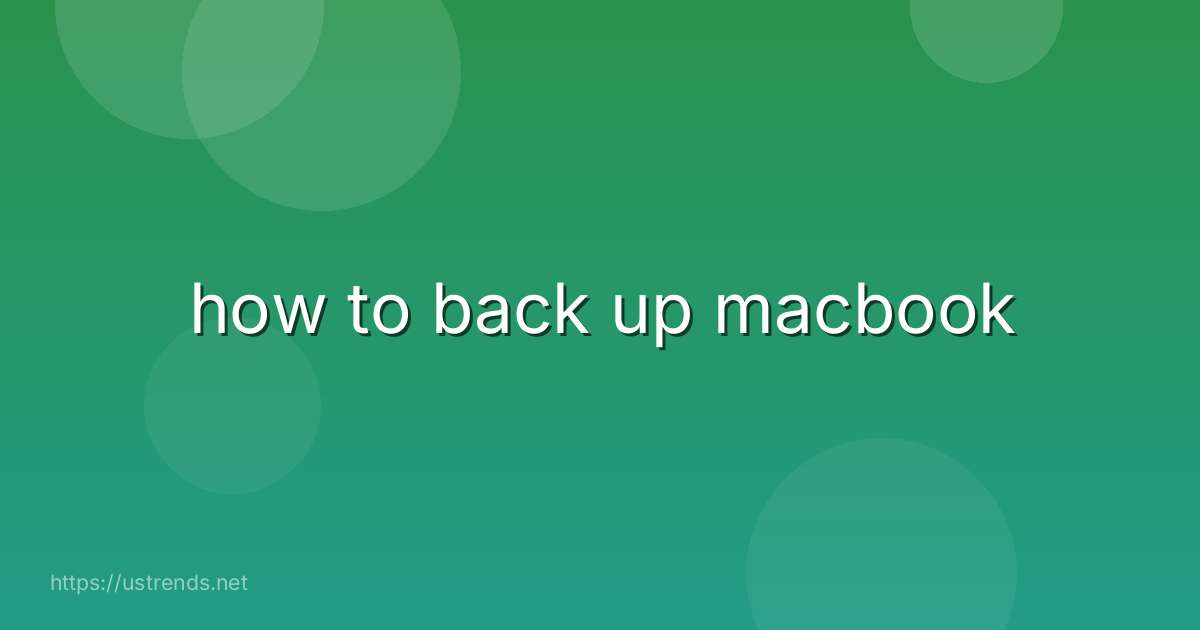 how to back up macbook