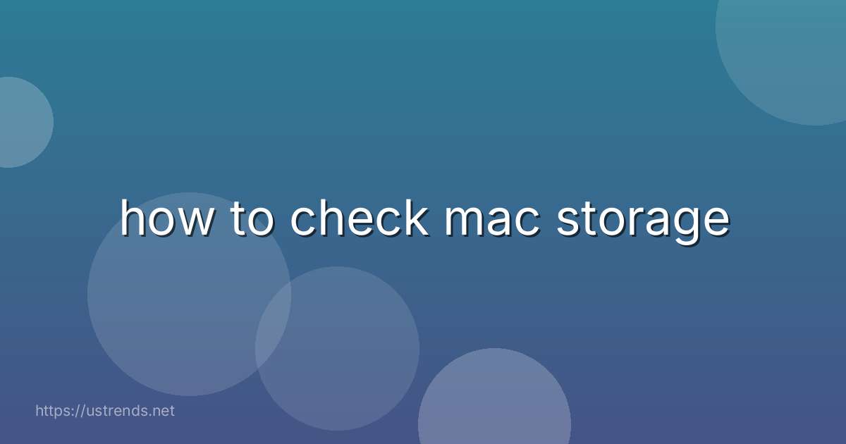 how to check mac storage