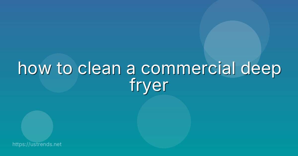 how to clean a commercial deep fryer