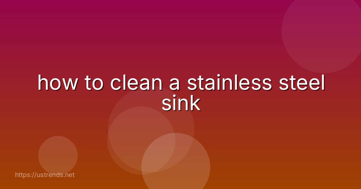 how to clean a stainless steel sink