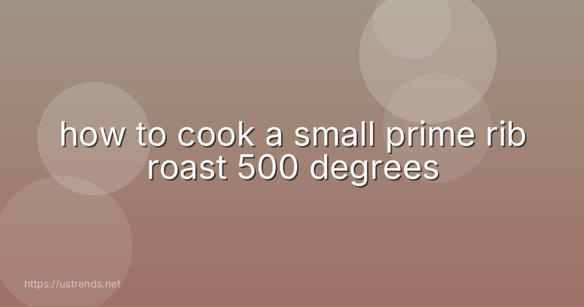 how to cook a small prime rib roast 500 degrees