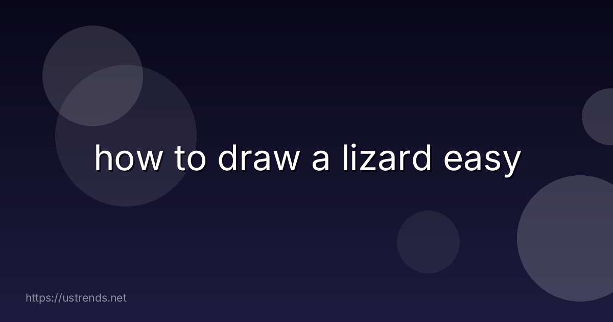 how to draw a lizard easy
