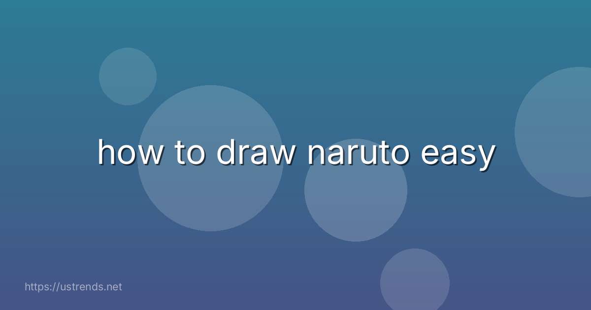 how to draw naruto easy