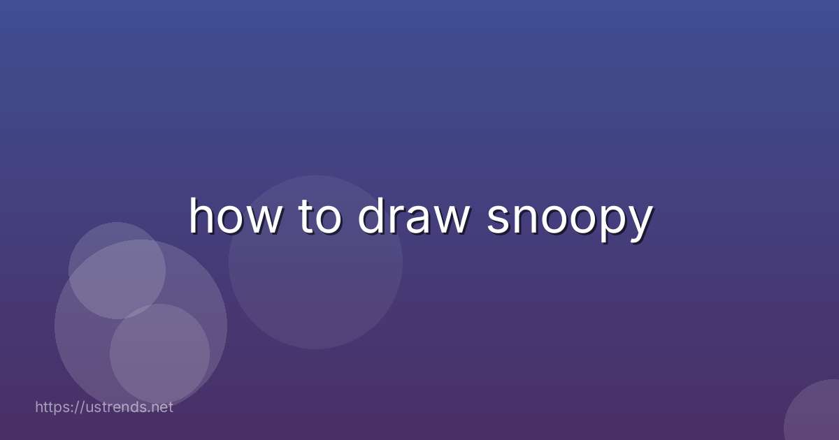 how to draw snoopy