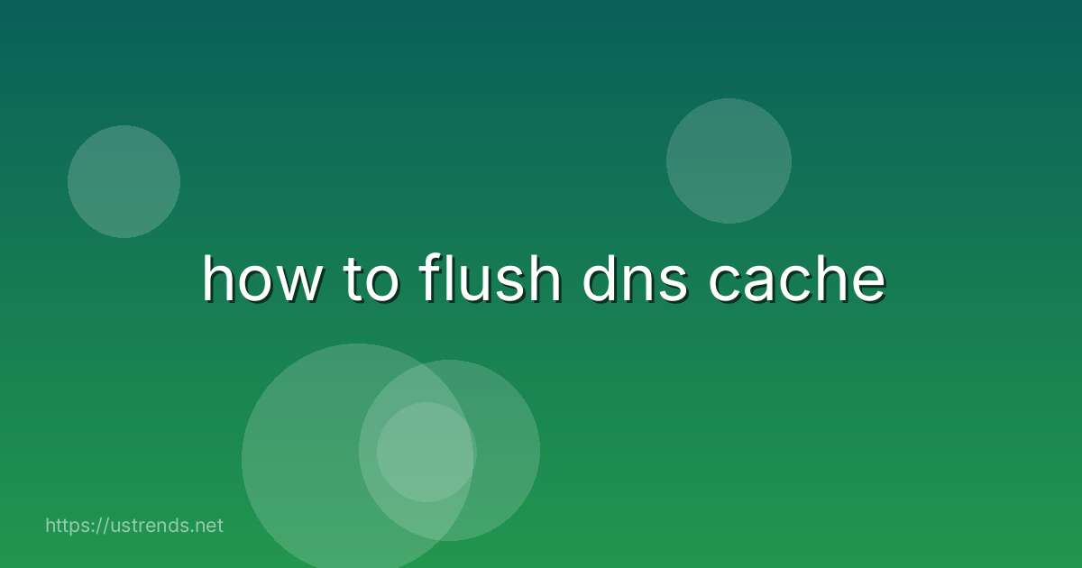 how to flush dns cache