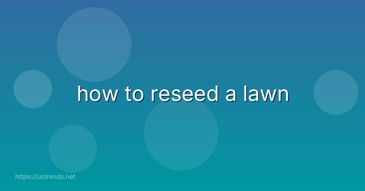 how to reseed a lawn