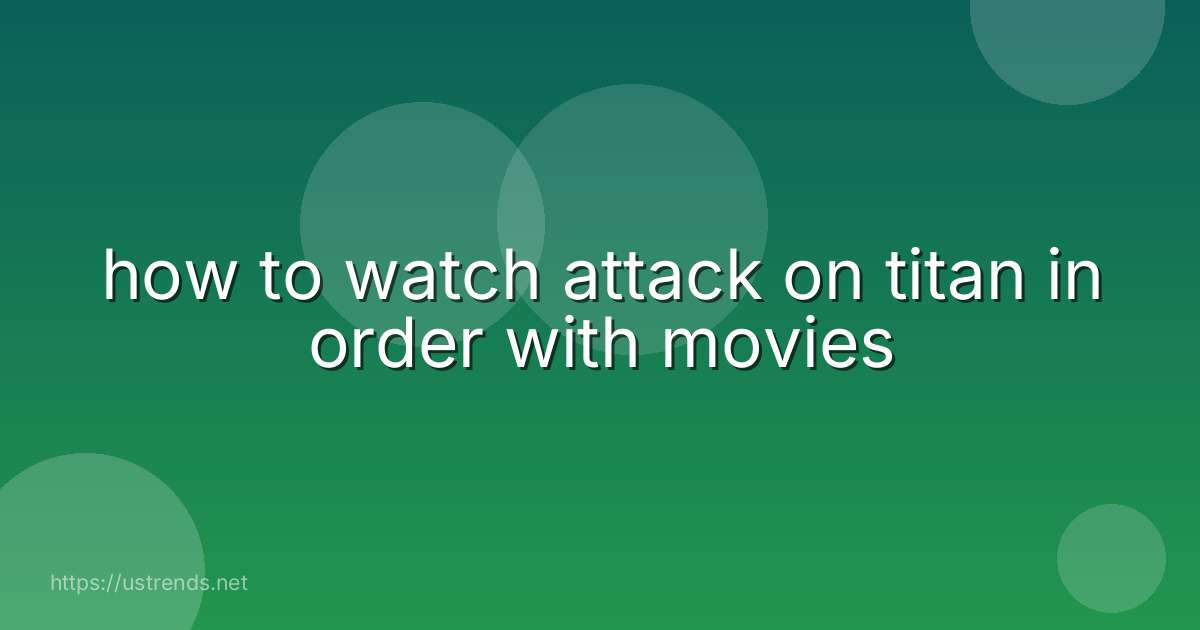 how to watch attack on titan in order with movies