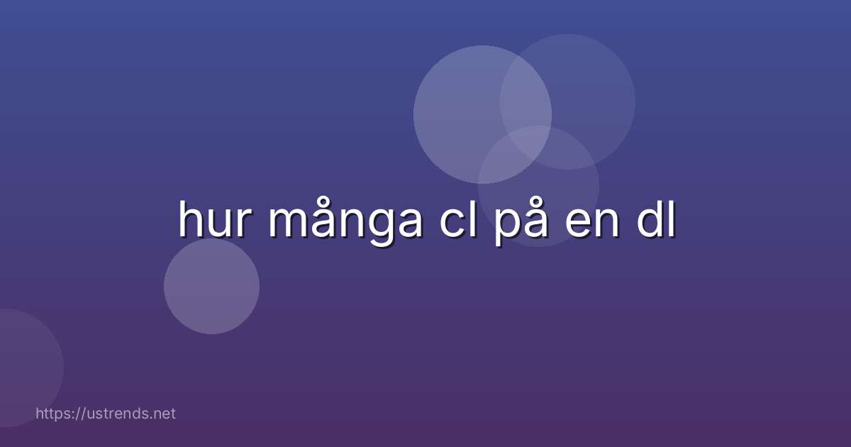 hur många cl på en dl