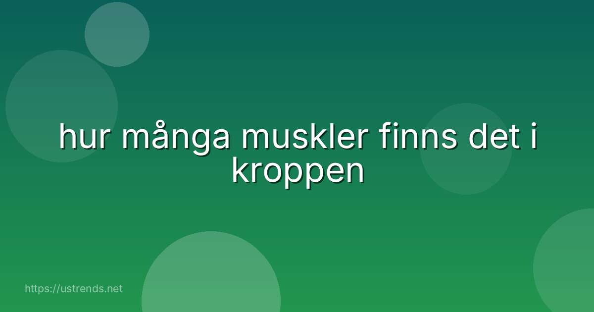hur många muskler finns det i kroppen