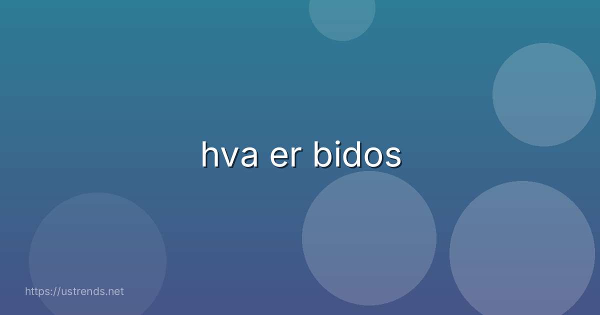 hva er bidos