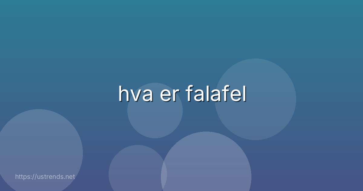 hva er falafel