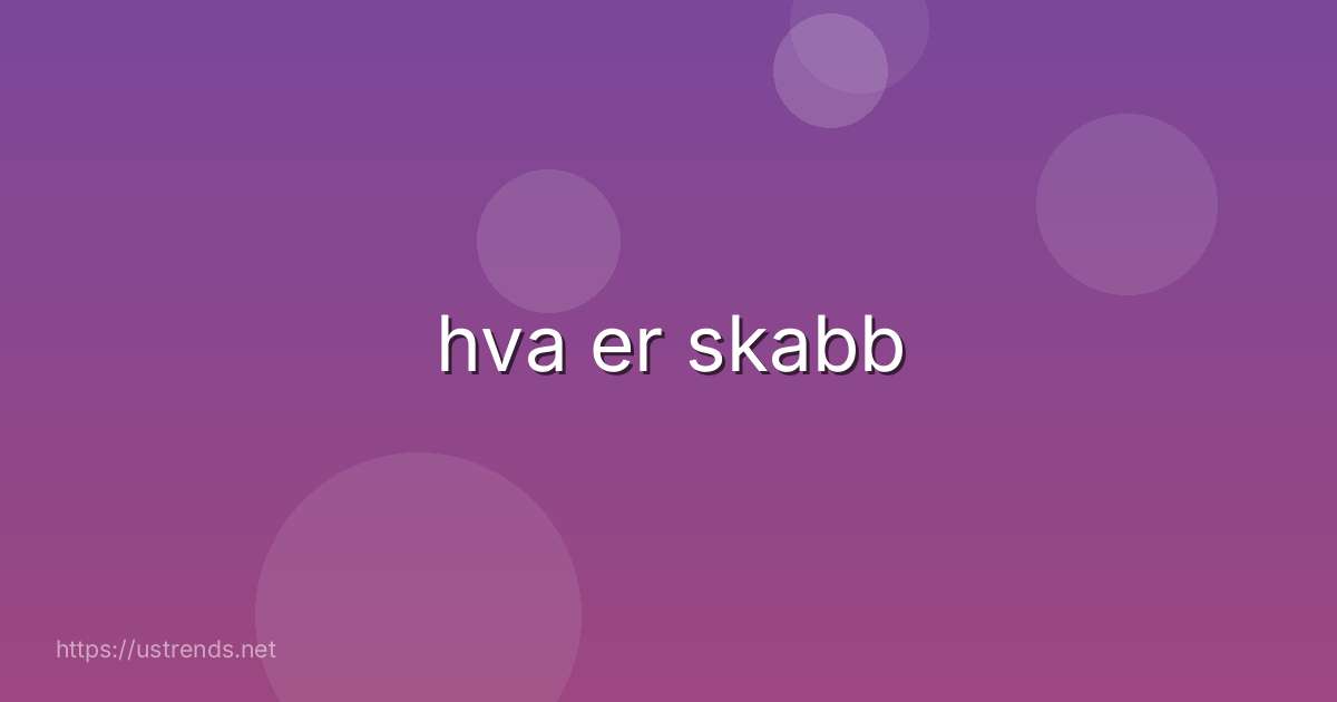 hva er skabb