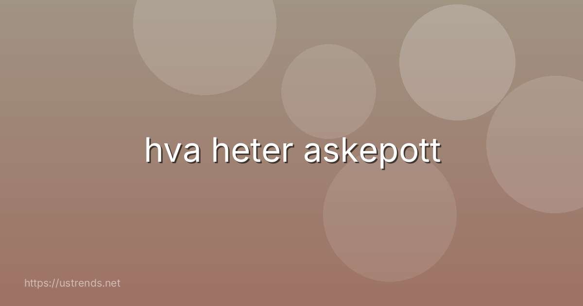 hva heter askepott