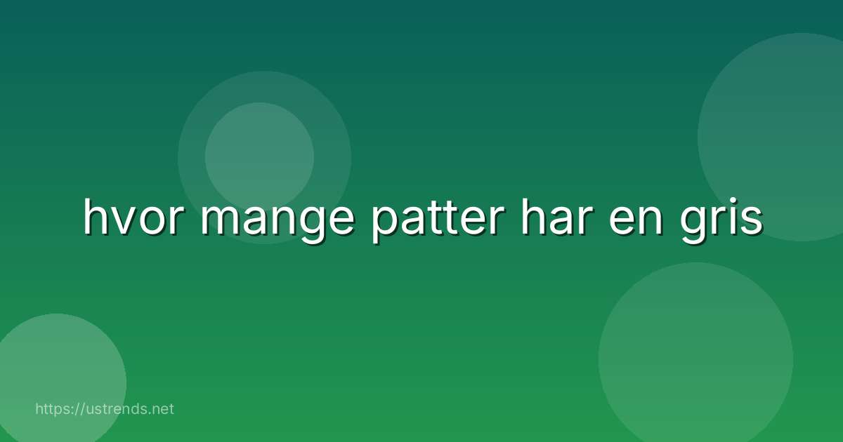 hvor mange patter har en gris