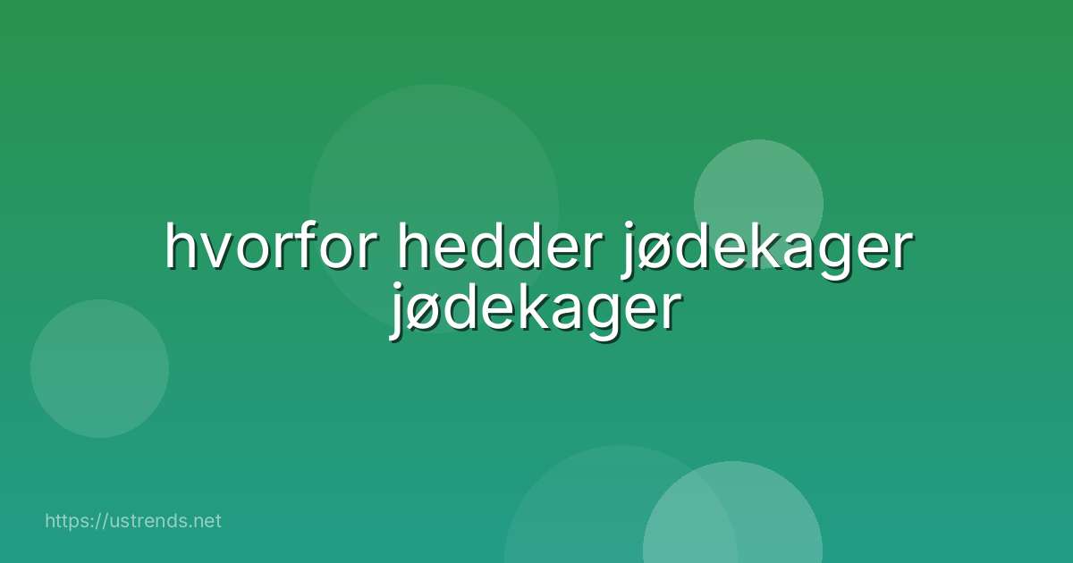 hvorfor hedder jødekager jødekager