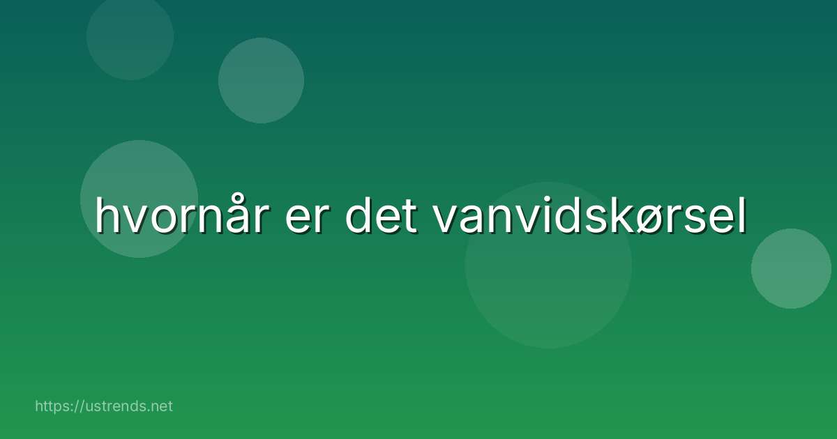 hvornår er det vanvidskørsel