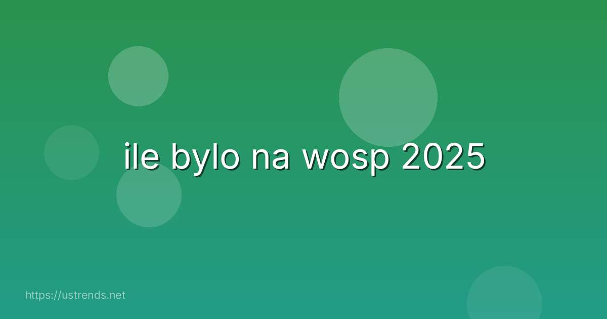 ile bylo na wosp 2025