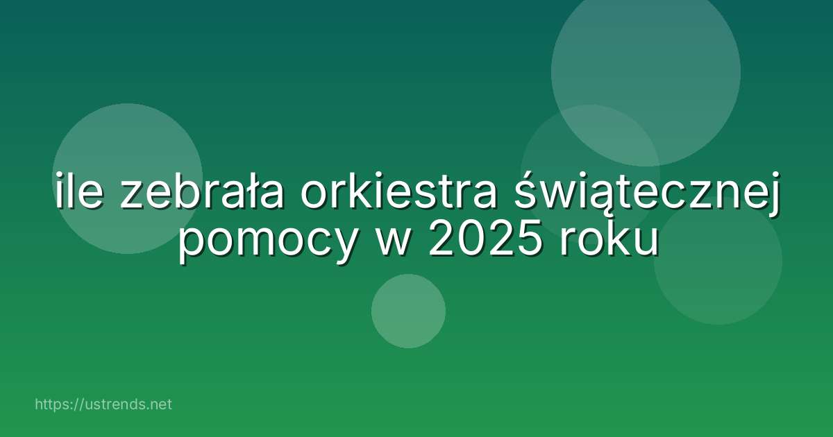 ile zebrała orkiestra świątecznej pomocy w 2025 roku