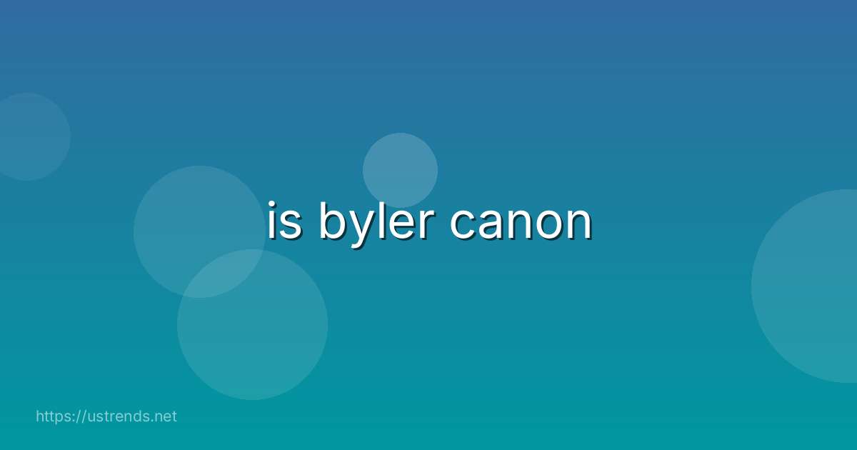 is byler canon