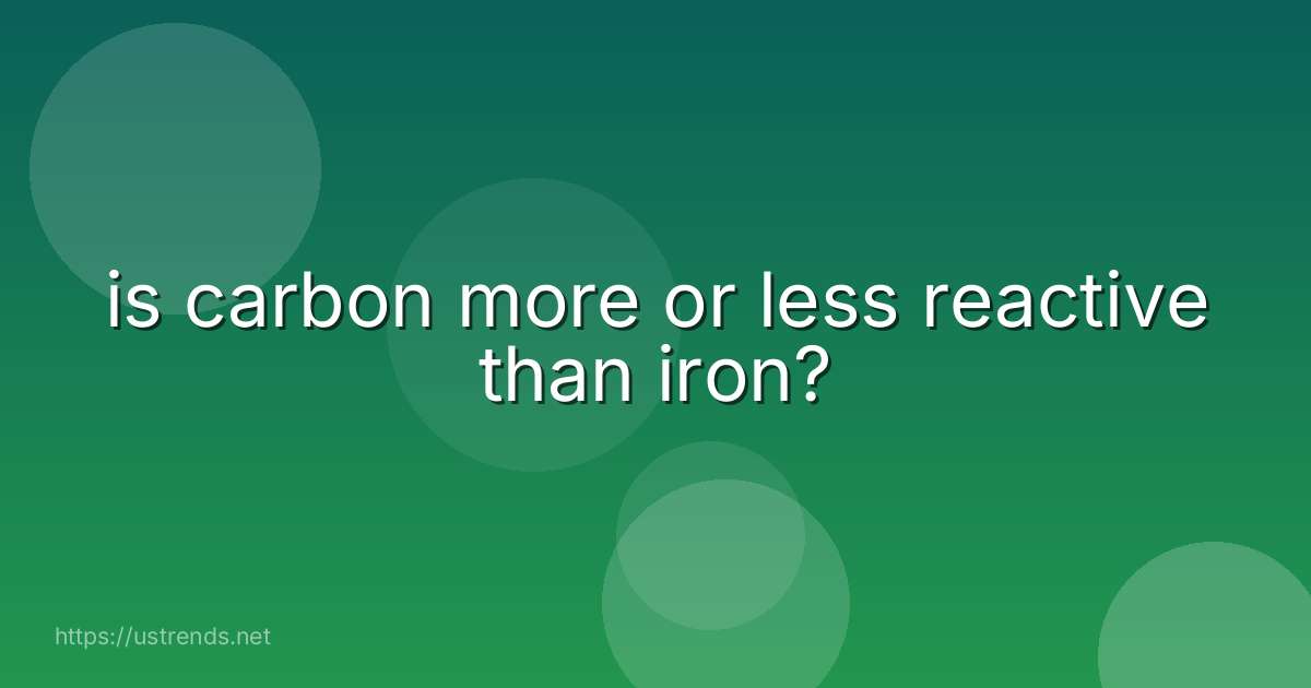is carbon more or less reactive than iron?