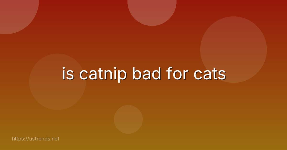 is catnip bad for cats