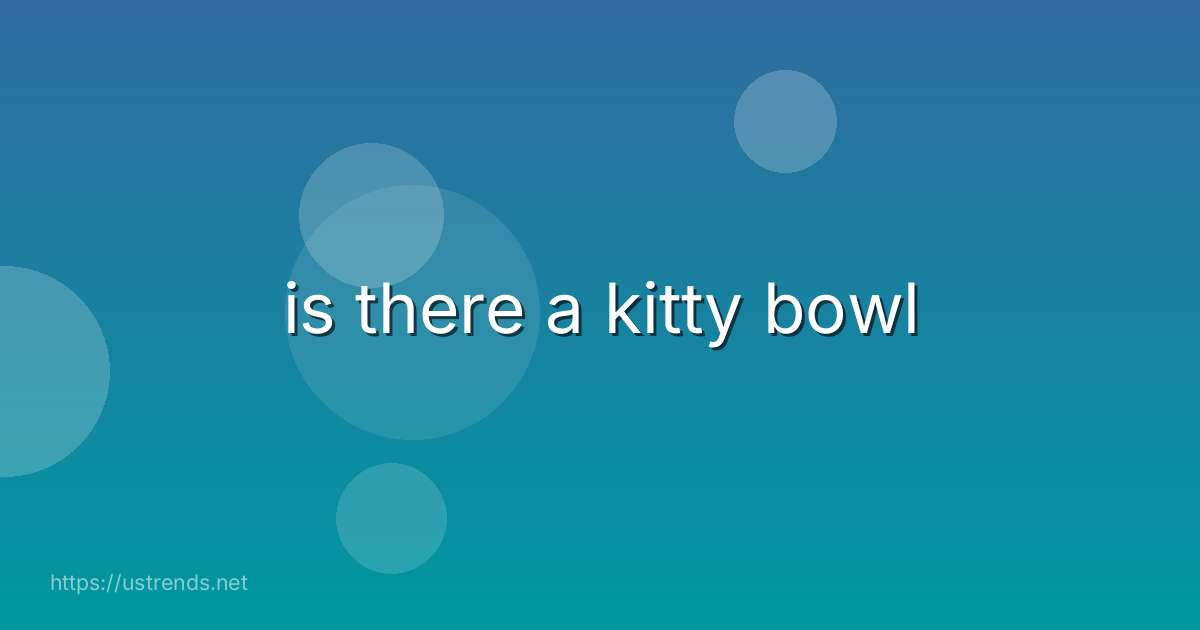 is there a kitty bowl
