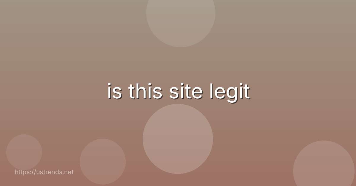 is this site legit
