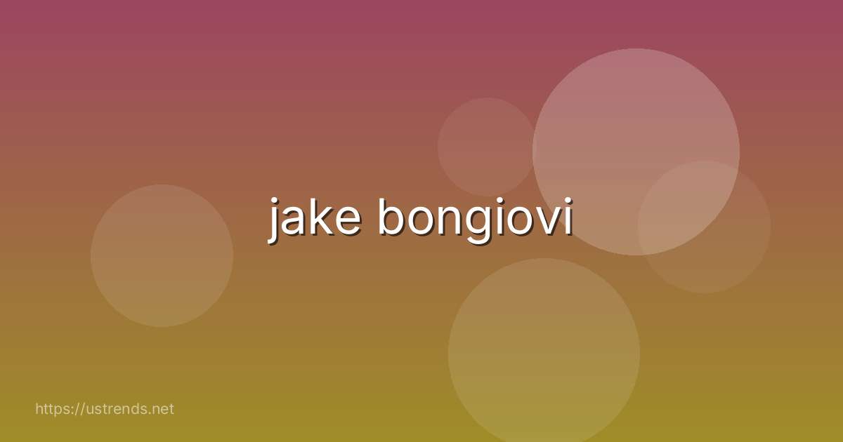 jake bongiovi