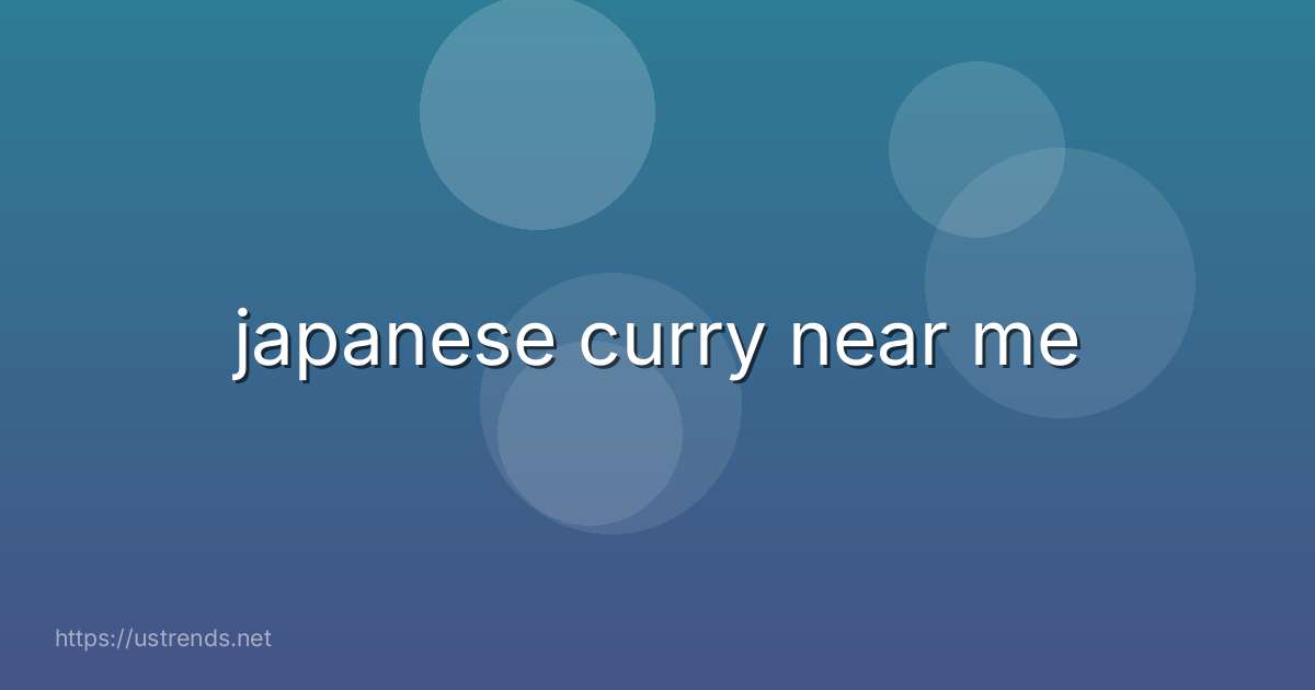 japanese curry near me