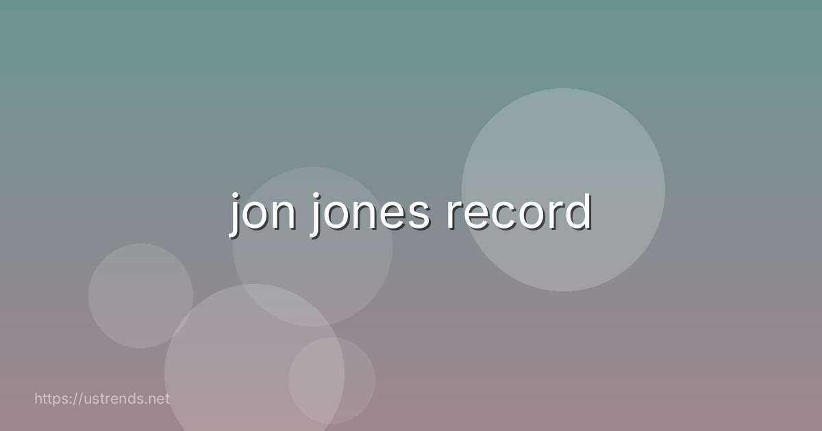 jon jones record