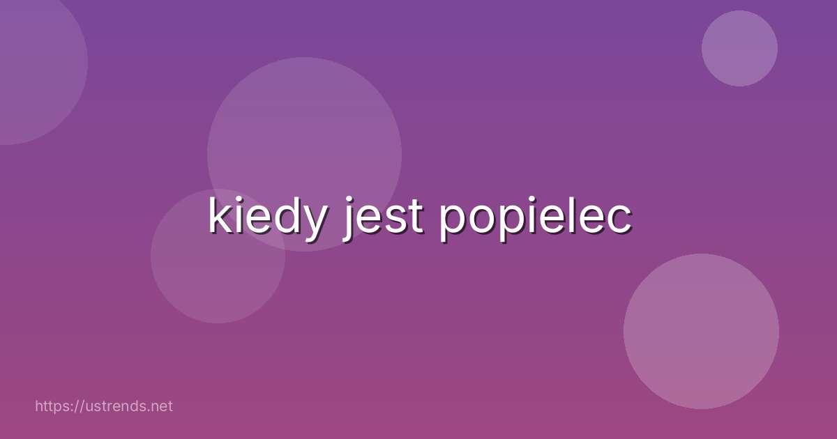 kiedy jest popielec