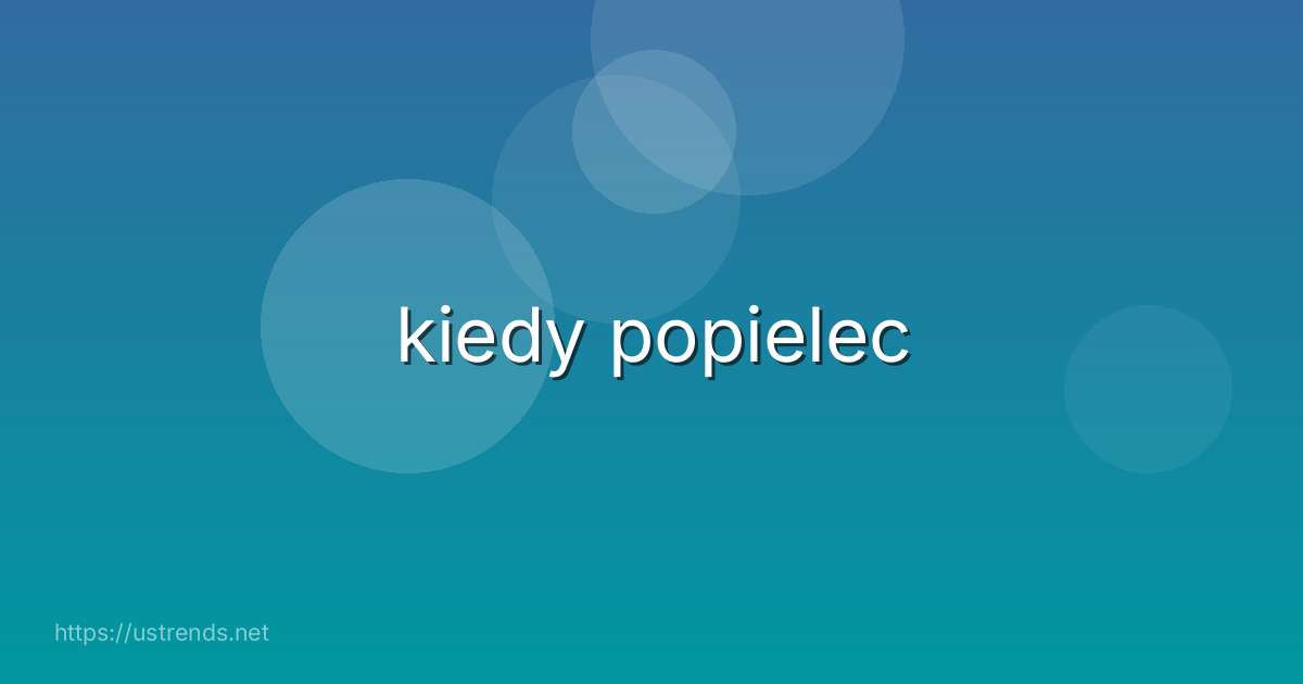 kiedy popielec
