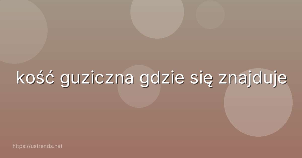 kość guziczna gdzie się znajduje