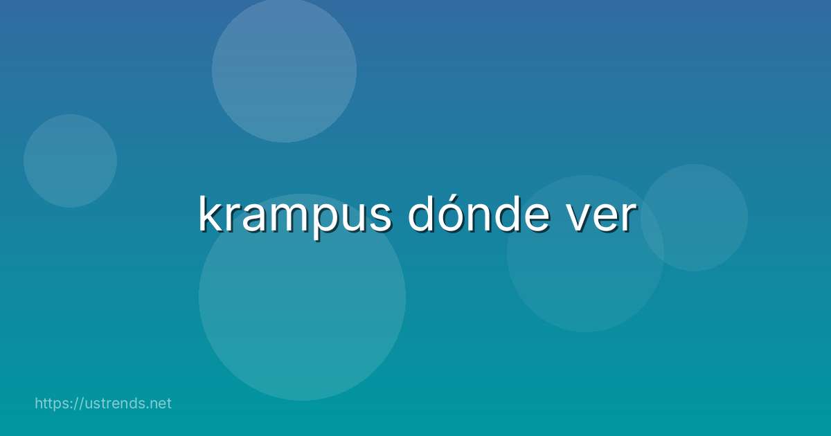 krampus dónde ver