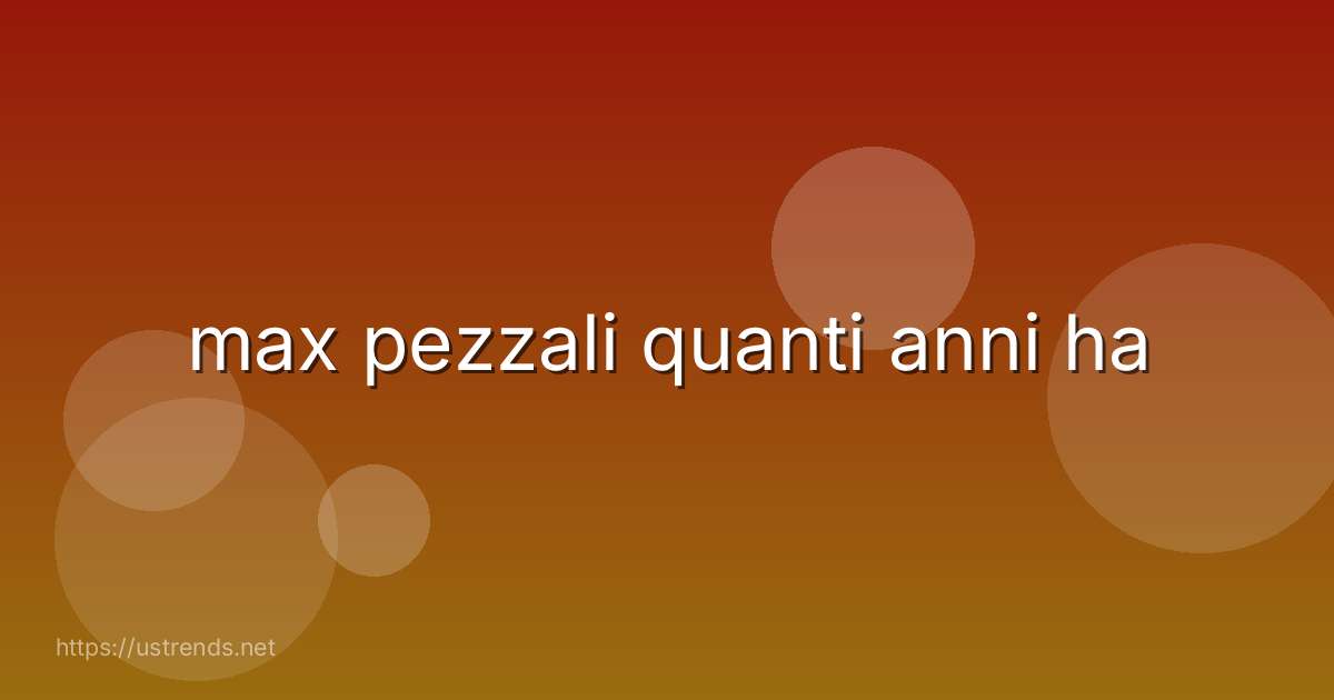 max pezzali quanti anni ha