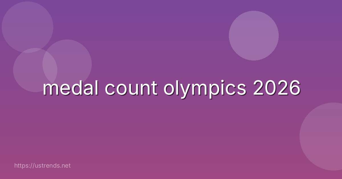 medal count olympics 2026