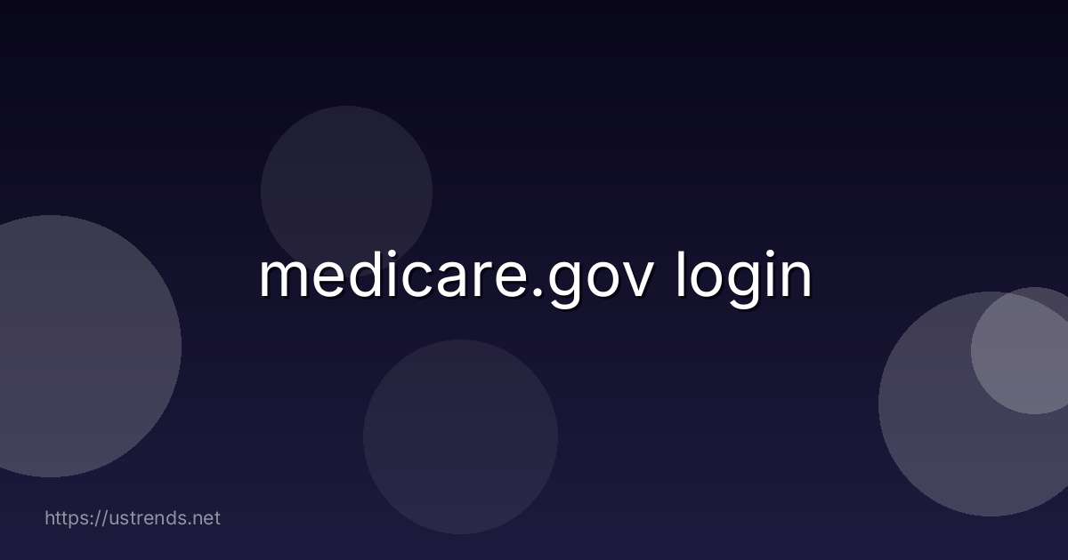 medicare.gov login