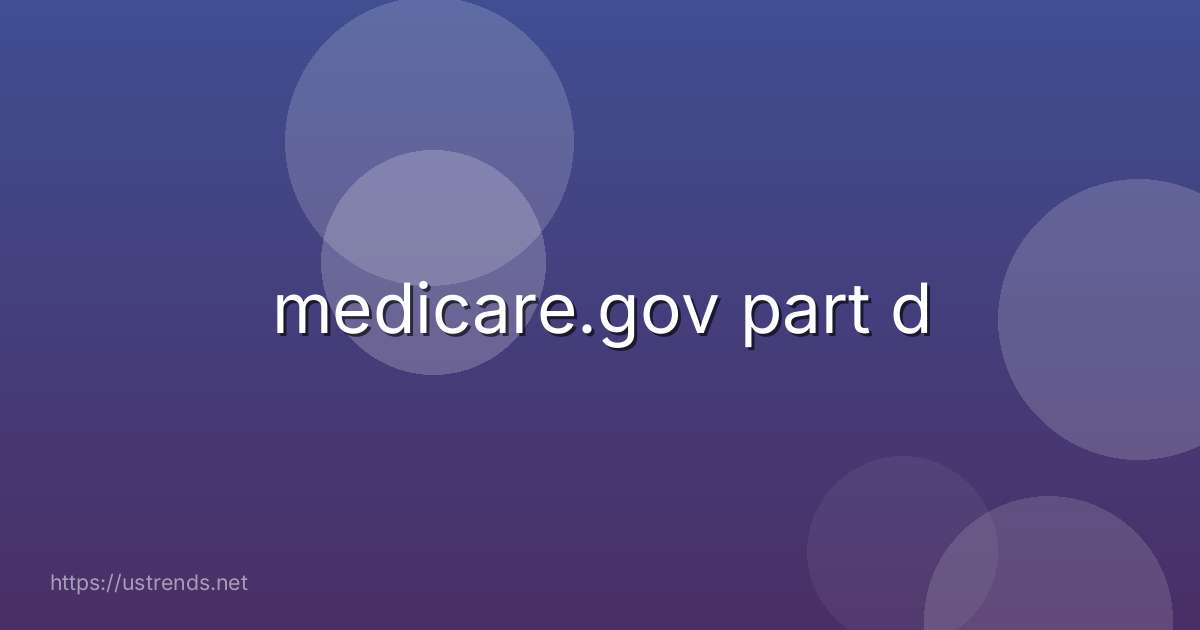 medicare.gov part d