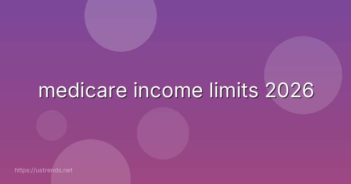 medicare income limits 2026