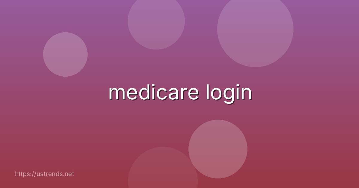 medicare login