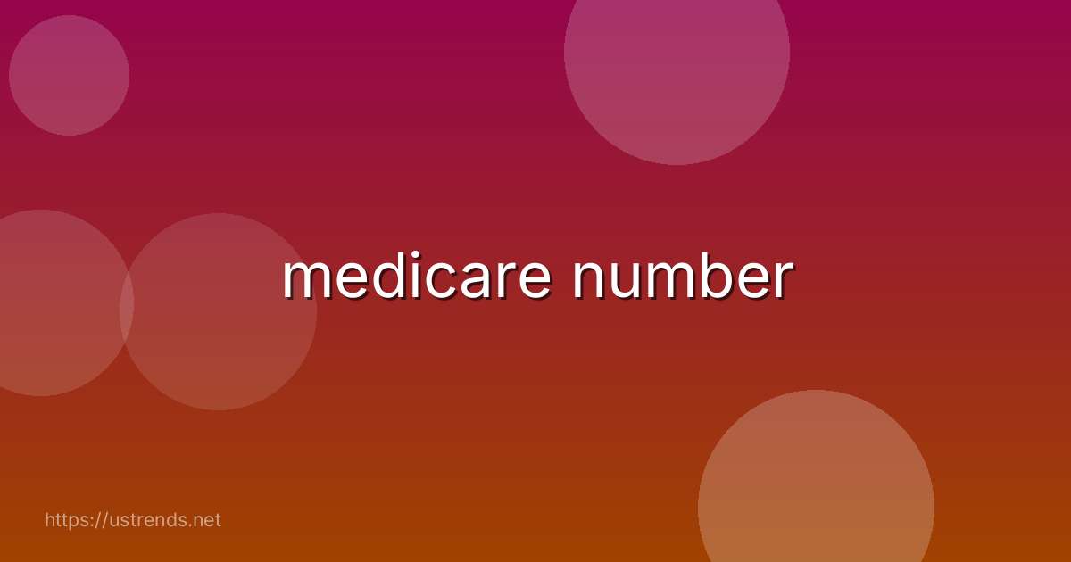 medicare number