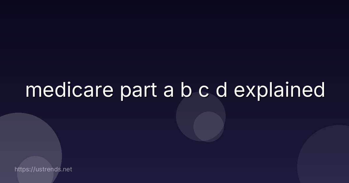 medicare part a b c d explained