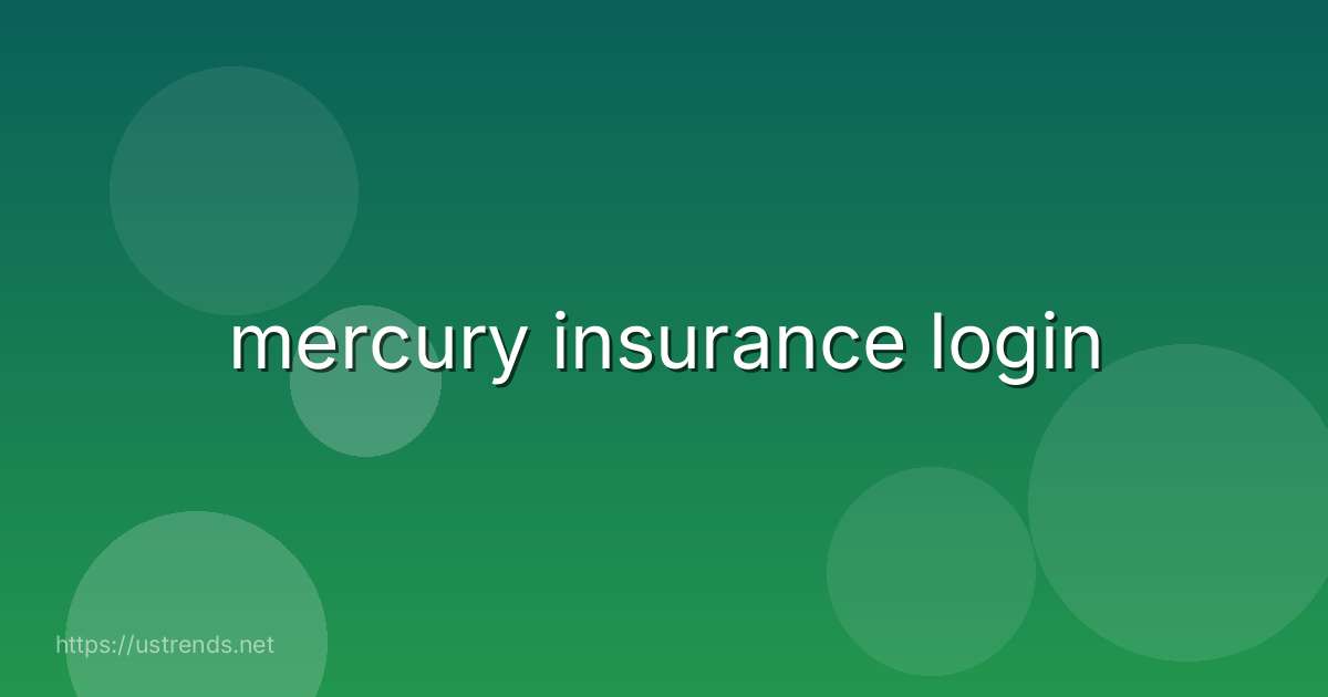mercury insurance login