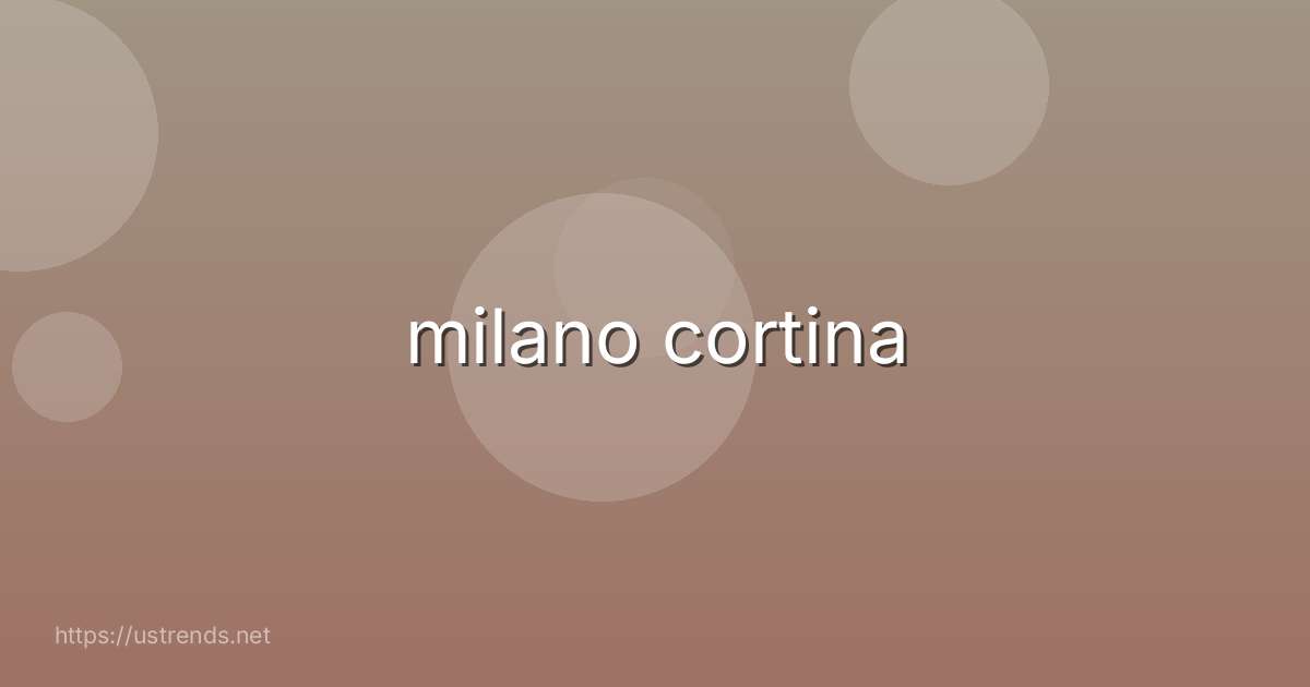 milano cortina