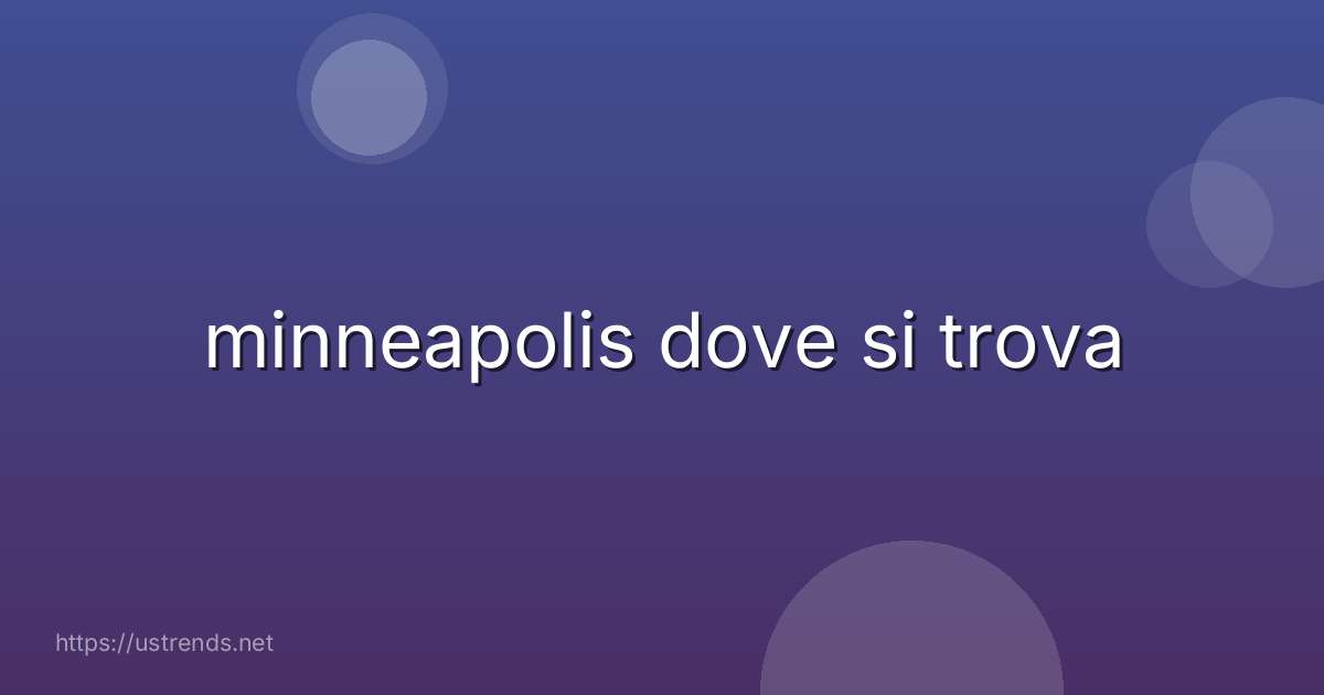 minneapolis dove si trova