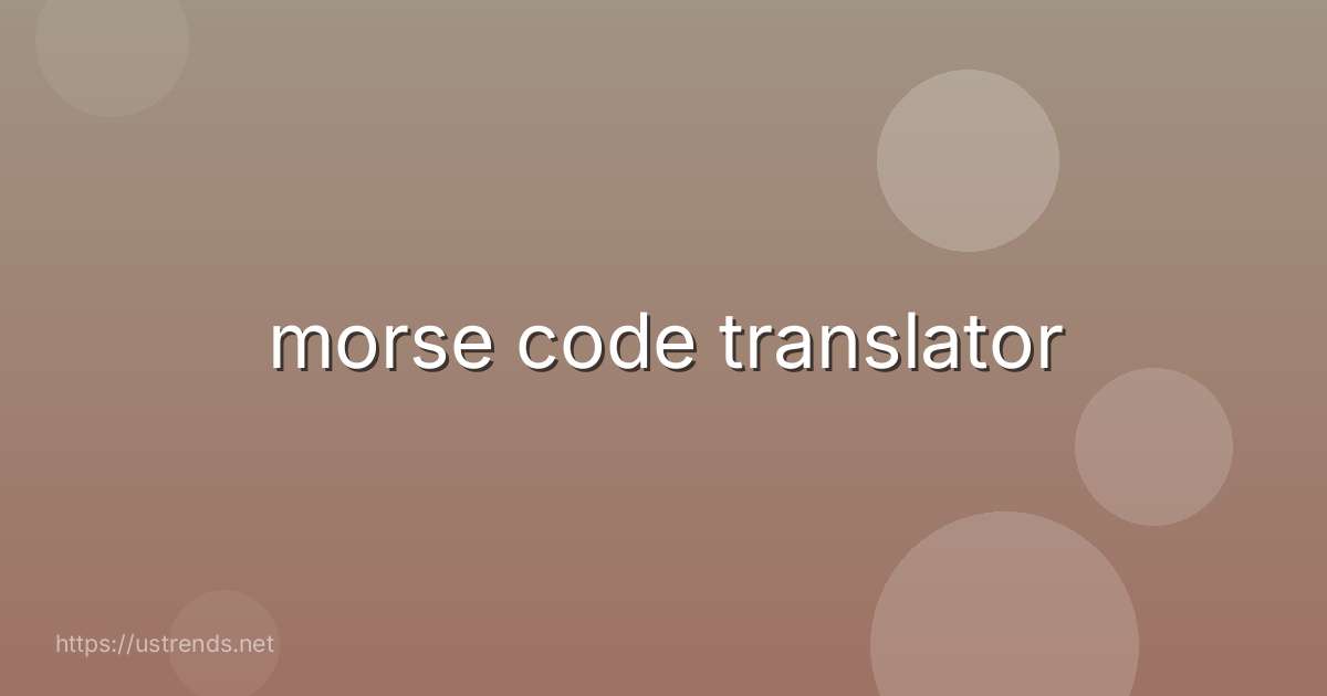 morse code translator