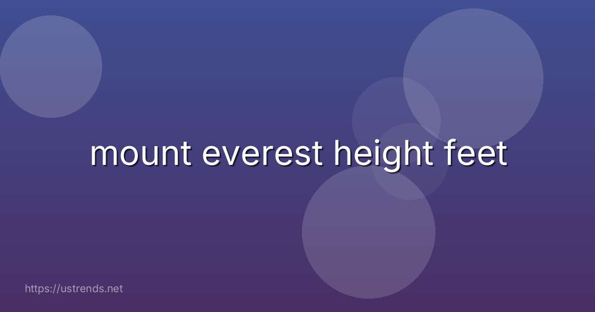 mount everest height feet